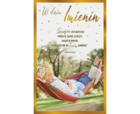 Name Day Card, Man on a hammock, 13x20,5 cm